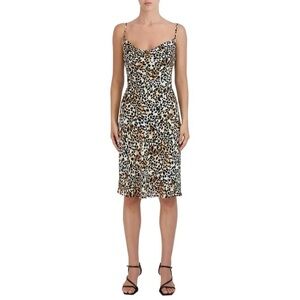 BCBG Animal Print Slip Dress Spaghetti Straps Plus Size XXL Leopard Print Party